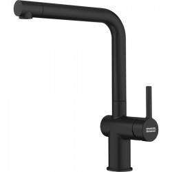 Kitchen tap Deck-mounted material: Brass L-Spout, color: Black surface: Matt
