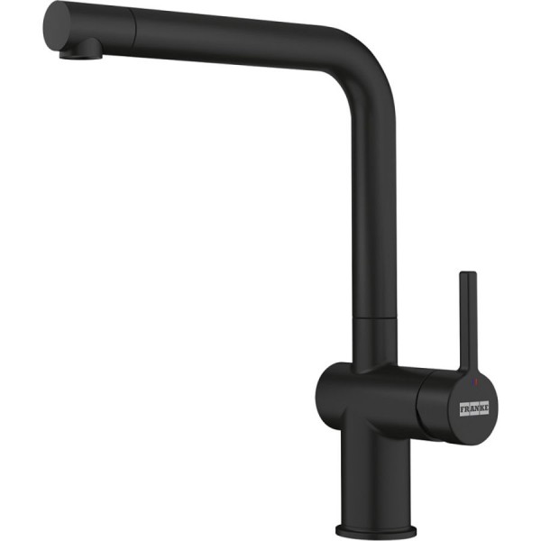 Kitchen tap Deck-mounted material: Brass L-Spout, color: Black surface: Matt Deck-mounted Kitchen tap Deck-mounted material: Brass L-Spout, color: Black surface: Matt Deck-mounted