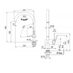 Kitchen tap Deck-mounted material: Brass J-Spout, color: Black surface: Matt Deck-mounted Kitchen tap Deck-mounted material: Brass J-Spout, color: Black surface: Matt Deck-mounted