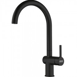 Kitchen tap Deck-mounted material: Brass J-Spout, color: Black surface: Matt