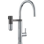 Kitchen tap Deck-mounted material: Brass with water filter Chrome-Gun Metal, color: Chrome/Black surface: Glossy Kitchen tap Deck-mounted material: Brass with water filter Chrome-Gun Metal, color: Chrome/Black surface: Glossy Deck-mounted