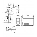Μπαταρία κουζίνας επικαθήμενη από ορείχαλκο με φίλτρο νερού L-Spout με starter kiS-Size, νερό 3 τύπων, ανθρακούχο, με ψύκτη & bluetooth, supersteel, χρώμα: Χρωμέ επιφάνεια: Βουρτσισμένη Επικαθήμενες