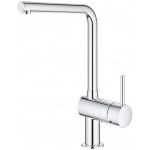 Kitchen tap Deck-mounted material: Brass, color: Chrome surface: Glossy