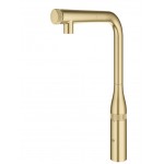 Kitchen tap Deck-mounted material: Brass with shower brushed cool sunrise, color: Gold surface: Brushed Deck-mounted