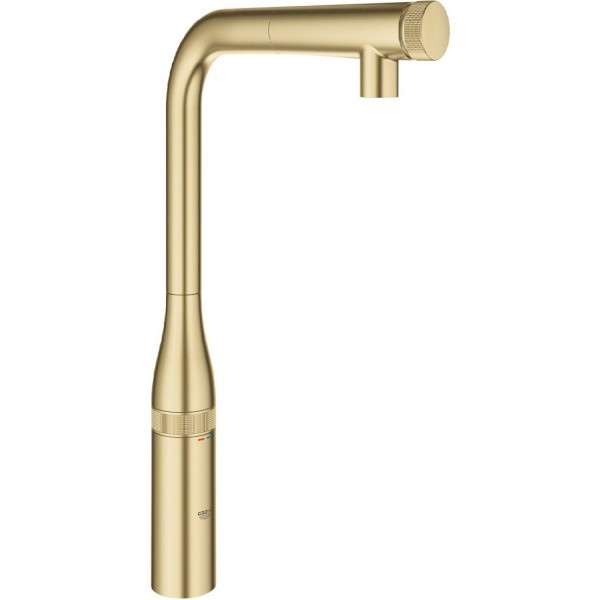 Kitchen tap Deck-mounted material: Brass with shower brushed cool sunrise, color: Gold surface: Brushed Deck-mounted