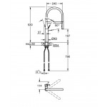 Kitchen tap Deck-mounted material: Brass with shower, color: Pink Gold surface: Glossy Deck-mounted Kitchen tap Deck-mounted material: Brass with shower, color: Pink Gold surface: Glossy Deck-mounted