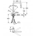Kitchen tap Deck-mounted material: Brass with shower, color: Pink Gold surface: Brushed Deck-mounted Kitchen tap Deck-mounted material: Brass with shower, color: Pink Gold surface: Brushed Deck-mounted