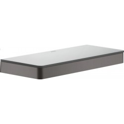Ράφι μπάνιου 30cm από ορείχαλκο 30x11x2,9, brushed black chrome, χρώμα: Γκρι επιφάνεια: Βουρτσισμένη Ράφια μπάνιου 