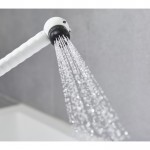 Shower head 2 jets, color: White surface: Matt Hand showers