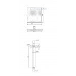 Κεφαλή ντους οροφής 25x25 από ABS 1 ροής & βραχίονα 20cm, χρώμα: Χρωμέ επιφάνεια: Γυαλιστερή Κεφαλές ντους Κεφαλή ντους οροφής 25x25 από ABS 1 ροής & βραχίονα 20cm, χρώμα: Χρωμέ επιφάνεια: Γυαλιστερή Κεφαλές ντους
