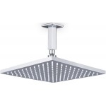 Κεφαλή ντους οροφής 25x25 από ABS 1 ροής & βραχίονα 10cm, χρώμα: Χρωμέ επιφάνεια: Γυαλιστερή Κεφαλές ντους