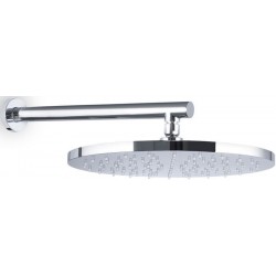 Shower head Wall-mounted 20x20 material: ABS, style: 1 spray, color: Chrome surface: Glossy Overhead showers