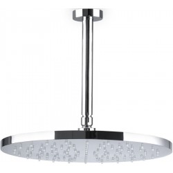 Κεφαλή ντους οροφής 25x25 από ABS 1 ροής & βραχίονα 20cm, χρώμα: Χρωμέ επιφάνεια: Γυαλιστερή Κεφαλές ντους