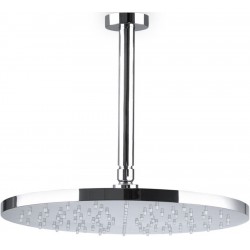 Κεφαλή ντους οροφής 20x20 από ορείχαλκο 1 ροής & βραχίονα 20cm, brass, χρώμα: Χρωμέ επιφάνεια: Γυαλιστερή Κεφαλές ντους