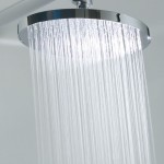 Κεφαλή ντους οροφής 20x20 από ABS 1 ροής & βραχίονα 20cm, χρώμα: Χρωμέ επιφάνεια: Γυαλιστερή Κεφαλές ντους