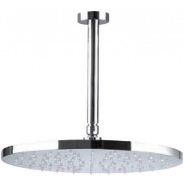 Κεφαλή ντους οροφής 20x20 από ABS 1 ροής & βραχίονα 20cm, χρώμα: Χρωμέ επιφάνεια: Γυαλιστερή Κεφαλές ντους