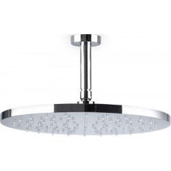 Κεφαλή ντους οροφής 30x30 από ABS 1 ροής & βραχίονα 10cm, χρώμα: Χρωμέ επιφάνεια: Γυαλιστερή Κεφαλές ντους