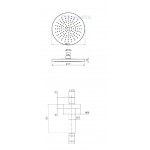 Shower head Ceiling-mounted 30x30 material: ABS, style: 1 spray, color: Chrome surface: Glossy Overhead showers