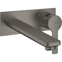 Μπαταρία νιπτήρος εντοιχιζόμενη - εξωτερικό μέρος αναμεικτική με πλακέτα χωρίς βαλβίδα, χρώμα: Γκρι 20,7cm, brushed hard graphite από ορείχαλκο επιφάνεια: Βουρτσισμένη Εντοιχιζόμενες εξωτερικό μέρος