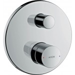 Shower tap Wall-mounted external part 2 way material: Brass mixer With plate without hand shower, hose and holder Stainless Steel Optic, color: Chrome surface: Brushed Wall-mounted - external part