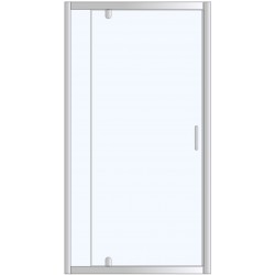 Καμπίνα ντουζιέρας ευθύγραμμη 100x185 6mm ανοιγόμενη επιφάνεια: Γυαλιστερή, χρώμα: Χρωμέ Ευθύγραμμες