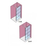 Shower enclosure Linear 80x200 8mm fixed surface: Matt, color: Black Linear