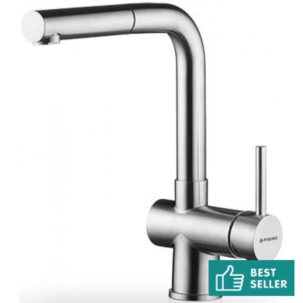Kitchen tap Deck-mounted material: Inox with shower, color: Chrome surface: Brushed Deck-mounted Kitchen tap Deck-mounted material: Inox with shower, color: Chrome surface: Brushed Deck-mounted