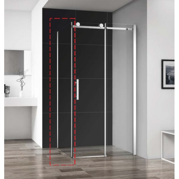 Shower enclosure Linear 90x200 8mm fixed 8mm surface: Glossy, color: Chrome Linear Shower enclosure Linear 90x200 8mm fixed 8mm surface: Glossy, color: Chrome Linear