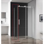 Shower enclosure Linear 90x200 8mm fixed 8mm surface: Glossy, color: Chrome Linear Shower enclosure Linear 90x200 8mm fixed 8mm surface: Glossy, color: Chrome Linear