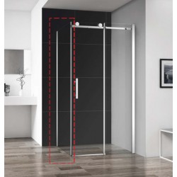 Καμπίνα ντουζιέρας ευθύγραμμη 90x200 8mm σταθερή 8mm επιφάνεια: Γυαλιστερή, χρώμα: Χρωμέ Ευθύγραμμες