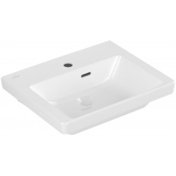 Νιπτήρας ένθετος 50x40 από πορσελάνη white alpine με μία οπή με υπερχείλιση, χρώμα: Λευκό επιφάνεια: Γυαλιστερή Ένθετοι