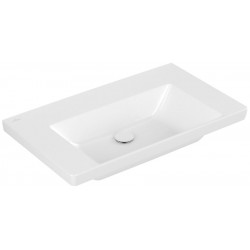 Washbasin for furniture 80x47 material: Porcelain Without hole Without overflow, color: White surface: Glossy