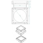Σχάρα & πλαίσιο από inox 12x12, χρώμα: Μαύρο Σχάρες ντουζιέρας Σχάρα & πλαίσιο από inox 12x12, χρώμα: Μαύρο Σχάρες ντουζιέρας