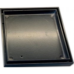 Σχάρα & πλαίσιο από inox 12x12, χρώμα: Μαύρο