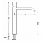 Wash basin tap Deck-mounted for free-standing washbasin material: Brass mixer With push-open waste set, color: Chrome surface: Glossy Deck-mounted