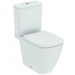Floor standing close-coupled toilet & flushing cistern & toilet seat soft closing, style: Wrapover horizontal outlet p Rimless Simple 66,5x36 surface: Glossy, color: White Floor standing close-coupled Floor standing close-coupled toilet & flushing cistern & toilet seat soft closing, style: Wrapover horizontal outlet p Rimless Simple 66,5x36 surface: Glossy, color: White Floor standing close-coupled