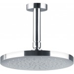 Κεφαλή ντους οροφής 30x30 από ABS 1 ροής με βραχίονα 10cm, inox finish, χρώμα: Χρωμέ επιφάνεια: Βουρτσισμένη Κεφαλές ντους