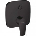 Shower tap Wall-mounted external part 2 way material: Brass mixer With plate without hand shower, hose and holder, color: Black surface: Matt Wall-mounted - external part Shower tap Wall-mounted external part 2 way material: Brass mixer With plate without hand shower, hose and holder, color: Black surface: Matt Wall-mounted - external part
