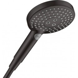 Shower head 3 jets 120, color: Black surface: Matt
