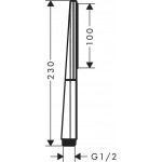 Shower head 1 jet Baton 100, color: Black surface: Matt Shower head 1 jet Baton 100, color: Black surface: Matt Hand showers