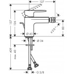 Bidet mixer material: Brass, color: Chrome surface: Glossy Deck-mounted Bidet mixer material: Brass, color: Chrome surface: Glossy Deck-mounted
