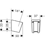Στήριγμα ντους σταθερό από ορείχαλκο brushed bronze, χρώμα: Μπρονζέ επιφάνεια: Βουρτσισμένη Στηρίγματα ντους