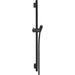 Shower slider rail 65cm material: Brass S Puro Isiflex 160cm with hose, color: Black surface: Matt