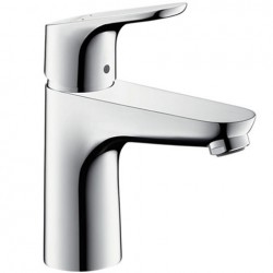 Wash basin tap Deck-mounted material: Brass mixer With pop-up waste set Μ size 100, LowFlow, color: Chrome surface: Glossy Deck-mounted