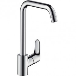 Kitchen tap Deck-mounted material: Brass, color: Chrome surface: Glossy