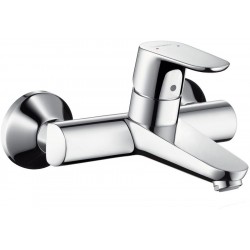 Wash basin tap Wall-mounted exposed material: Brass mixer, color: Chrome surface: Glossy Wall-mouned exposed