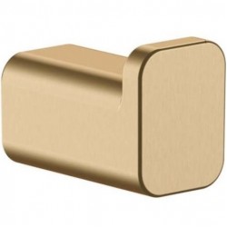 Hook Flat wall mounted material: Brass single 1,6x2,1x3cm brushed bronze, color: Bronze surface: Brushed