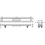 Shower channel material: Inox 80cm, color: Chrome Linear shower drains Shower channel material: Inox 80cm, color: Chrome Linear shower drains
