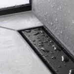 Shower channel cover 75,5cm material: Inox, color: Black Linear shower drains Shower channel cover 75,5cm material: Inox, color: Black Linear shower drains