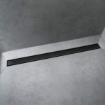 Shower channel cover 75,5cm material: Inox, color: Black Linear shower drains Shower channel cover 75,5cm material: Inox, color: Black Linear shower drains